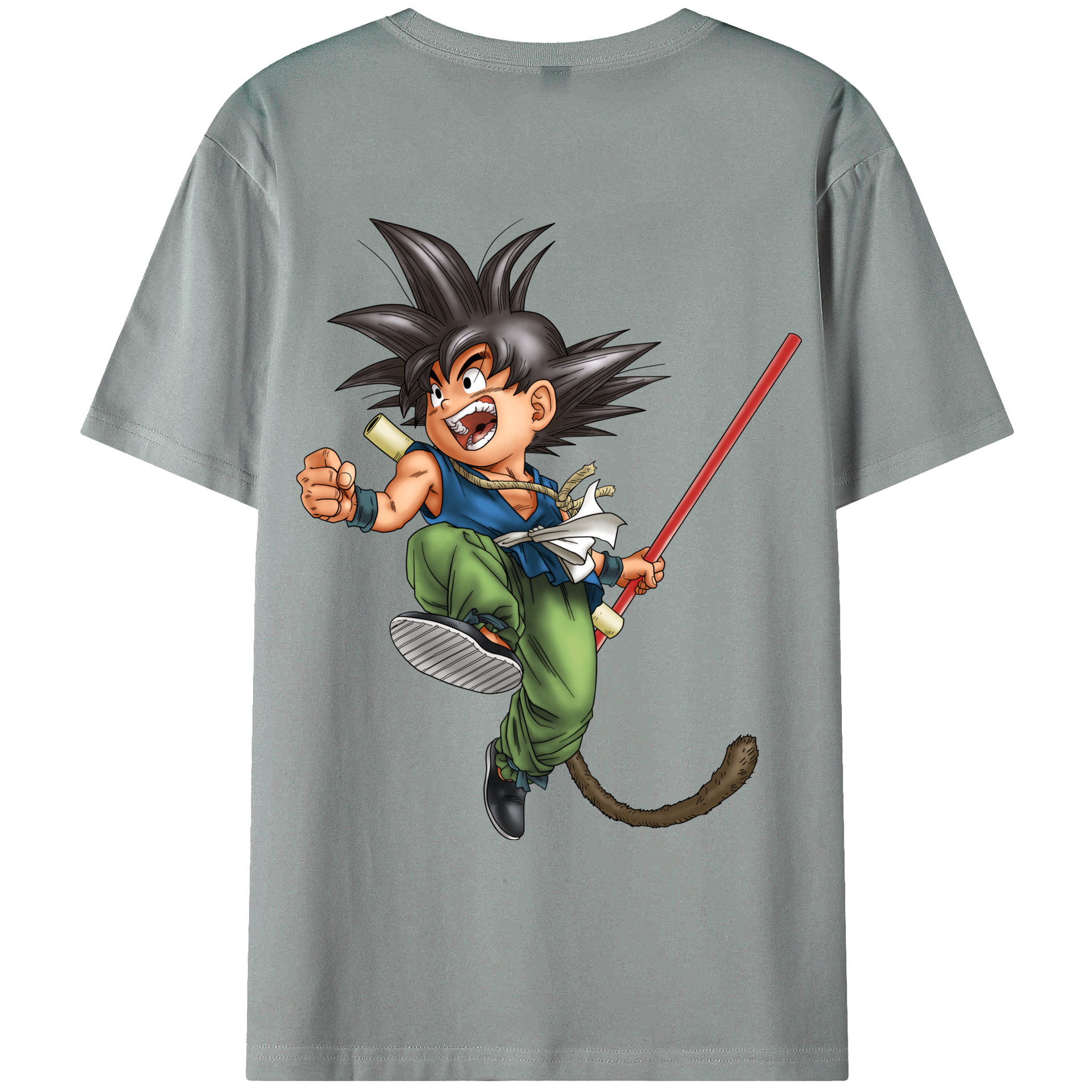（画像用） ドラゴンボール 孫悟空（そん ごくう）Son Goku カカロット DRAGON BALL Kakarotto 綿100％ メンズ半袖Tシャツ（バックプリント） 通気性